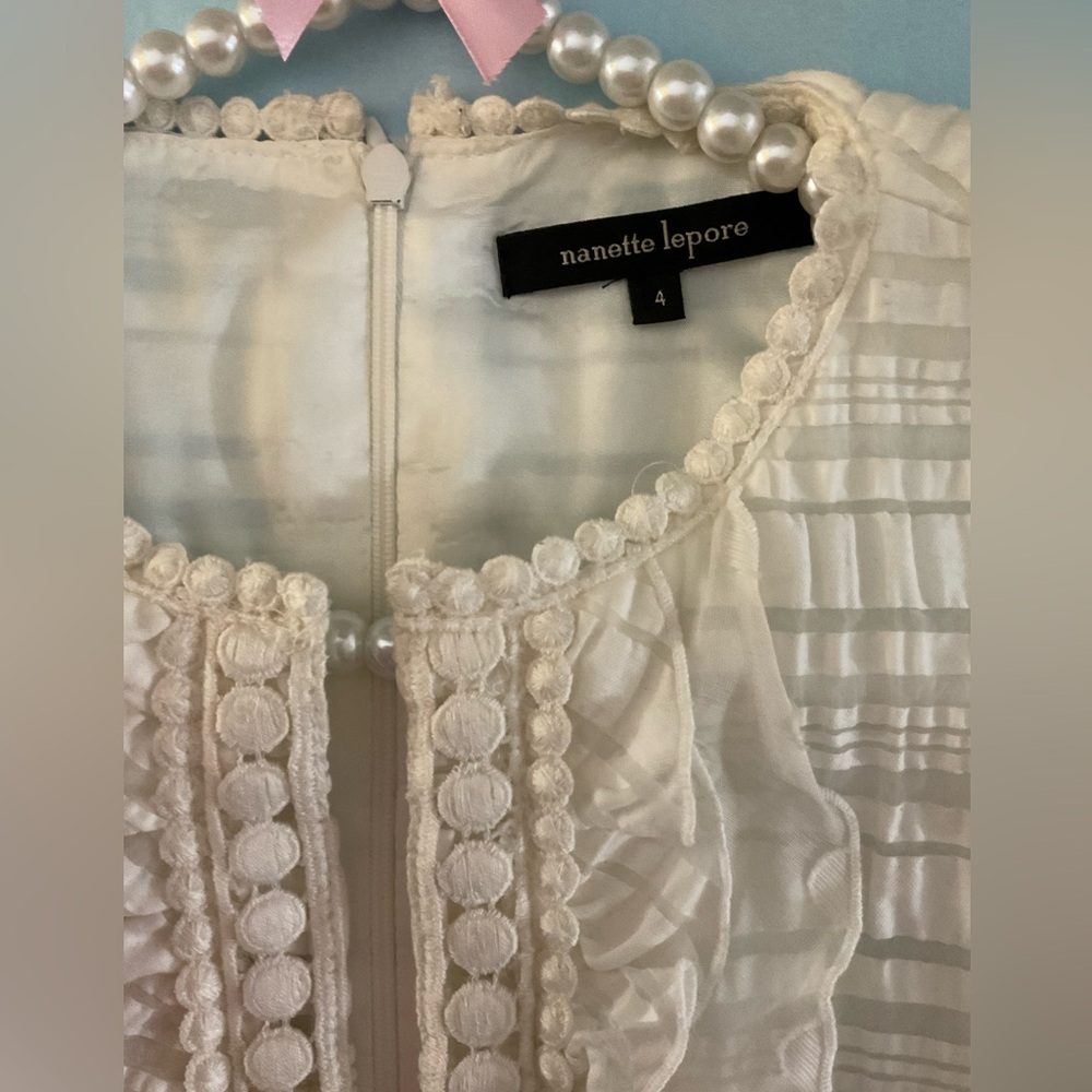Nanette Lepore Alice ivory Sleeveless  dress Size‎ 4 - Picture 13 of 16